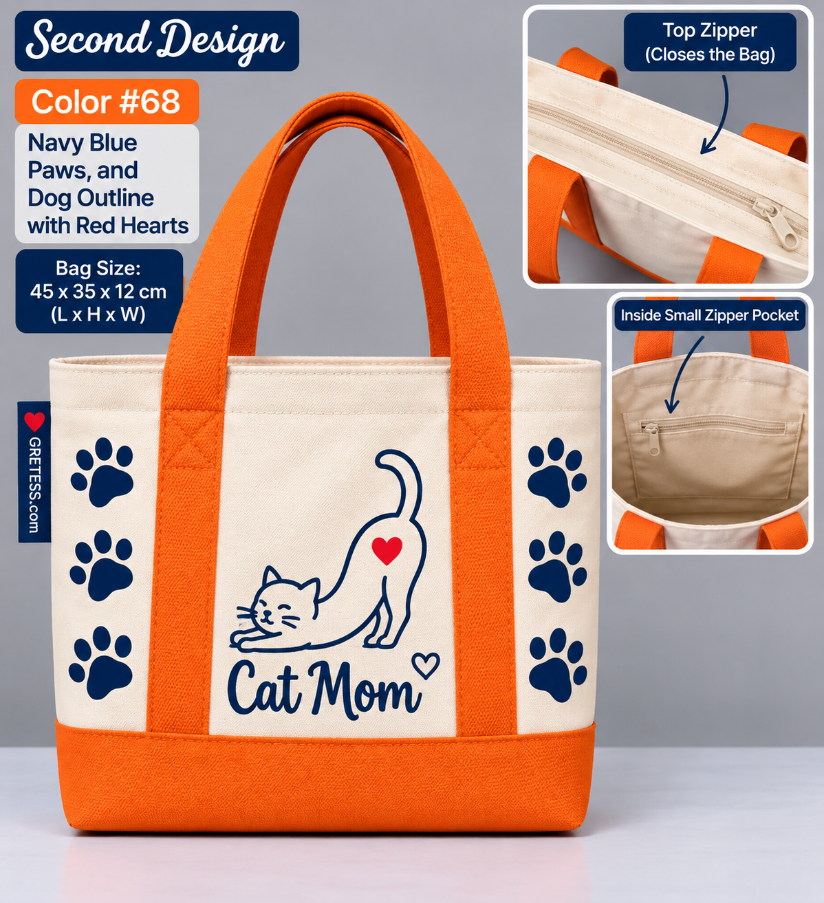 GRETESS Pet Mom Tote Bag