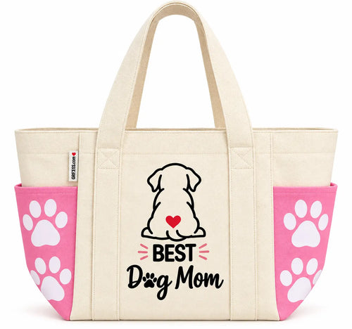 GRETESS Pet Mom Tote Bag — Best Dog Mom, pink